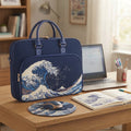 Signare Tapestry Computer Laptop & Shoulder Bag - The Great Wave