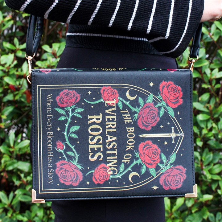 Something Different Gothic Rose Book-Shaped Crossbody Bag