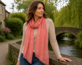 Black Ginger Franca Flamingo Dark Pink Scarf