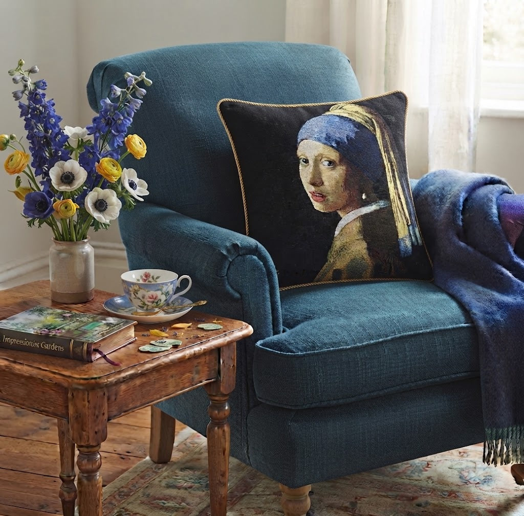 Signare Tapestry Cushion Cover 45cm - Johannes Vermeer Girl with a Pearl Earring