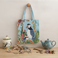 Signare Tapestry Flat Tote Shopper Bag - Puffin Parade