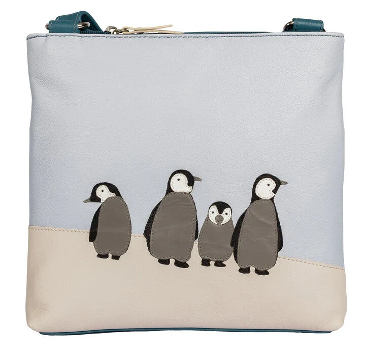 Mala Leather Large Cross Body Shoulder Handbag + Dust Bag - Ollie the Penguin