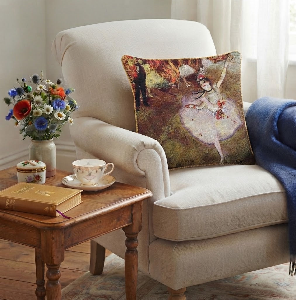 Signare Tapestry Cushion Cover 45cm - Degas The Star Ballerina